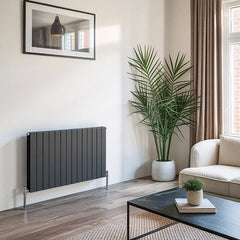 Harley Anthracite Horizontal Column Radiator 600 Height – Single/Double