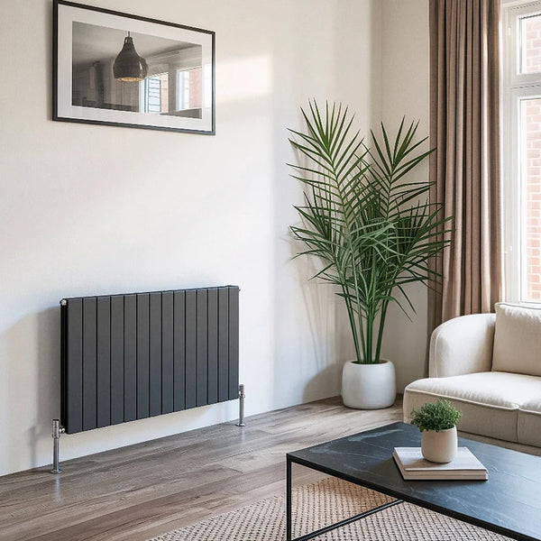 Harley Anthracite Horizontal Column Radiator 600 Height – Single/Double