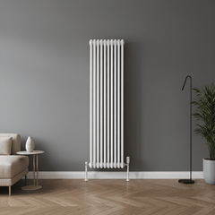 Antico White Vertical Column Radiator – 1500 & 1800mm Height (2–3 Column)