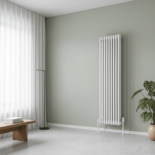 Antico White Vertical Column Radiator – 1500 & 1800mm Height (2–3 Column)