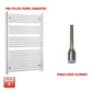 1200 x 800mm Chrome Electric Heated Towel Rail – Pre-Filled Straight Radiator