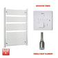1200 x 800mm Chrome Electric Heated Towel Rail – Pre-Filled Straight Radiator