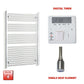 1200 x 800mm Chrome Electric Heated Towel Rail – Pre-Filled Straight Radiator