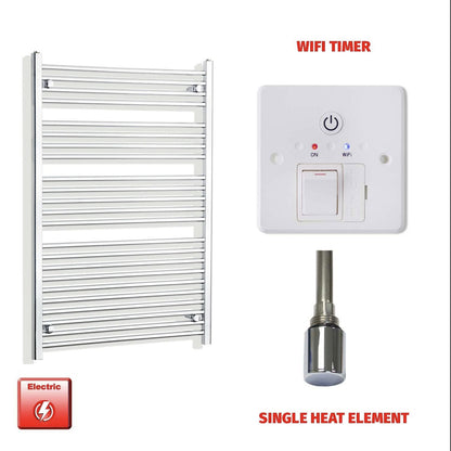 Chrome Electric Heated Towel Rail 1200 x 800mm