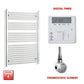 1200 x 800mm Chrome Electric Heated Towel Rail – Pre-Filled Straight Radiator