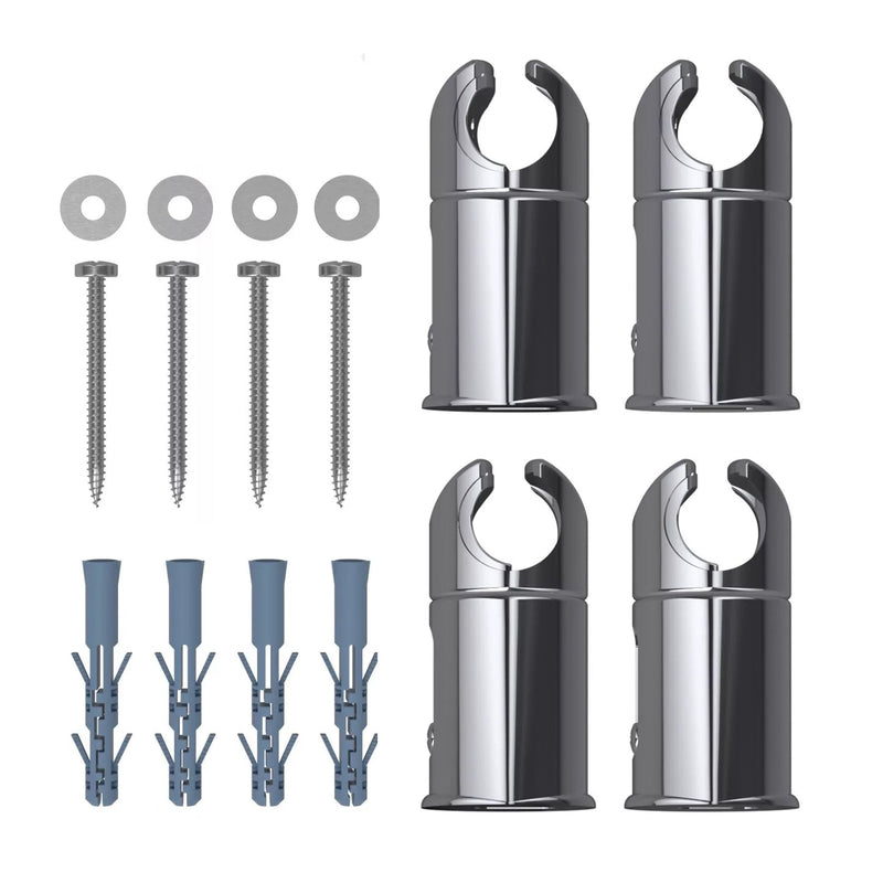 Adjustable Towel Radiator Bracket Set – Fits 19mm to 25mm Flat & Curved Rails