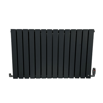 Flatty anthracite horizontal column panel radiator