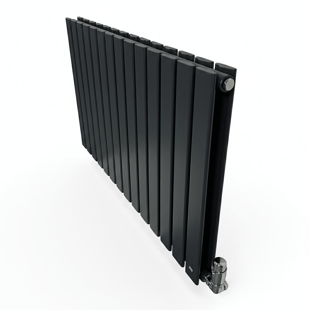 Flatty anthracite horizontal column panel radiator