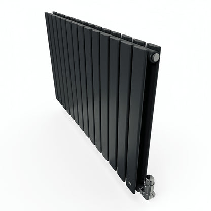 Flatty anthracite horizontal column panel radiator