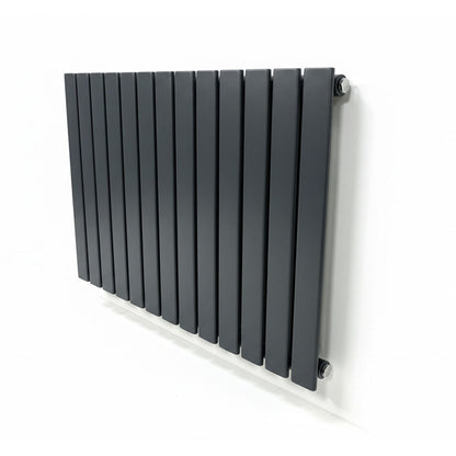 Flatty anthracite horizontal column panel radiator
