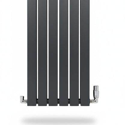Flatty anthracite vertical column panel radiator