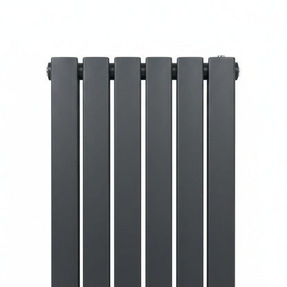 Flatty anthracite vertical column panel radiator