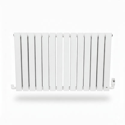 Flatty white horizontal column panel radiator