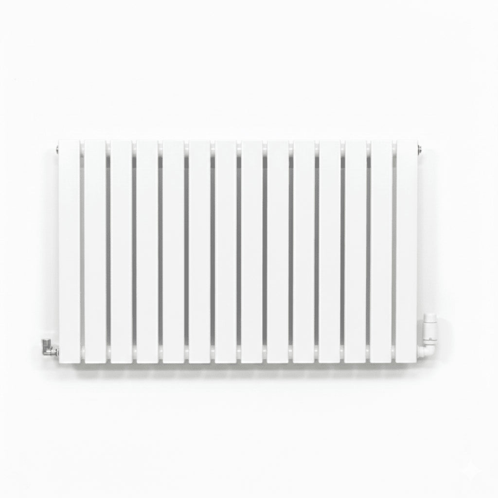 Flatty white horizontal column panel radiator