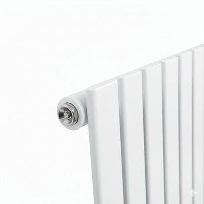 Flatty white horizontal column panel radiator