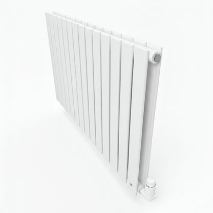Flatty white horizontal column panel radiator