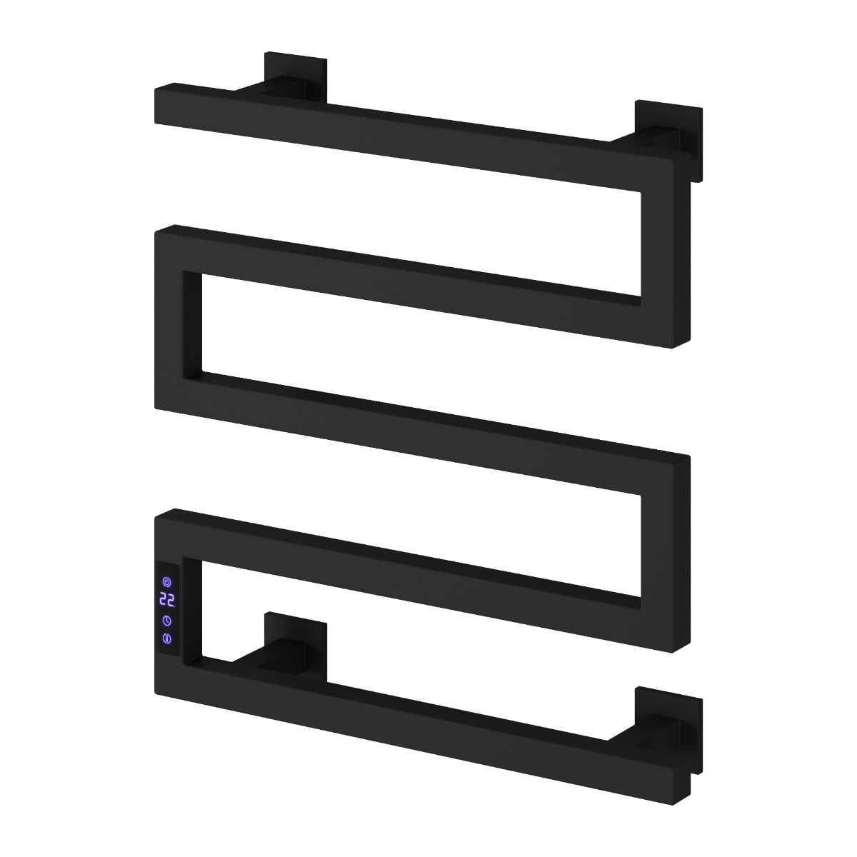 Matt Black Electric Heated Towel Rail