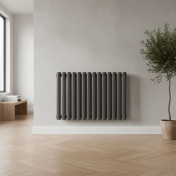 Rondy Anthracite 600mm Horizontal Designer Radiator – Single & Double Panel