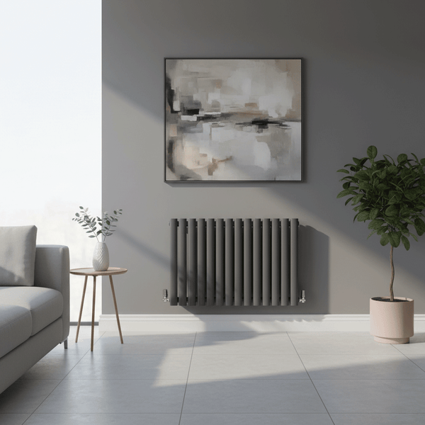 Rondy Anthracite 600mm Horizontal Designer Radiator – Single & Double Panel