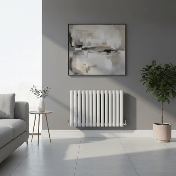 Rondy White 600mm Horizontal Designer Radiator – Single & Double Panel