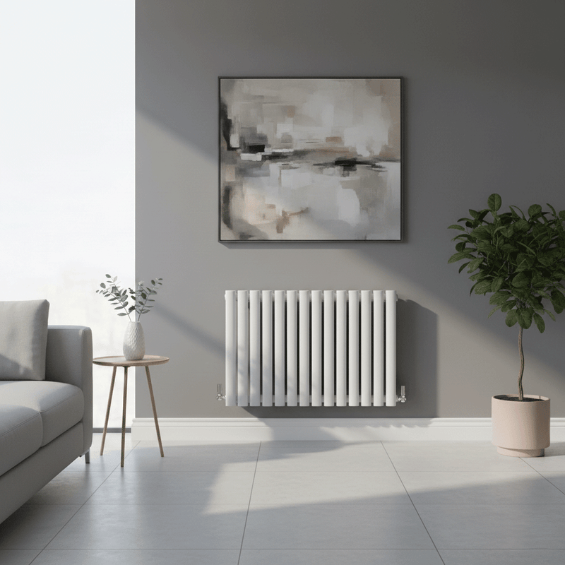 Rondy White 600mm Horizontal Designer Radiator – Single & Double Panel