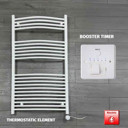 White Electric Heated Towel Rail 750 x 1300mm