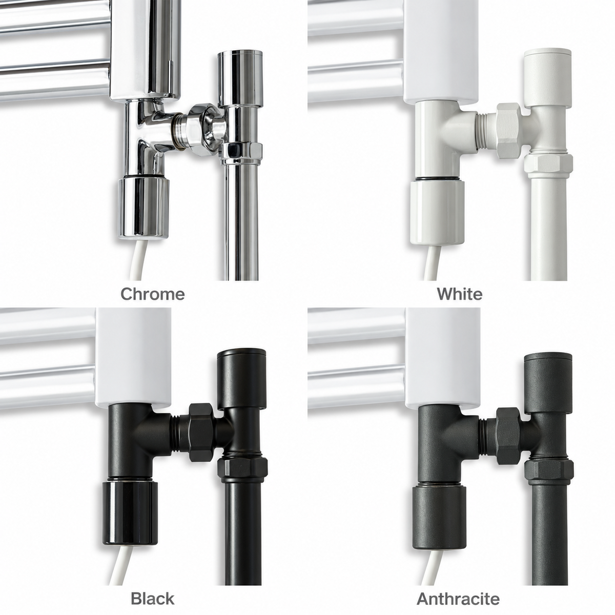 Standard heating element dual fuel kit in Chrome, White, Black and Anthracite