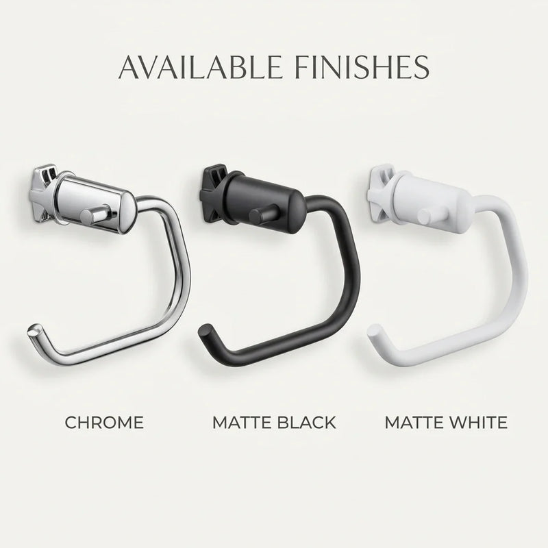 Towel Radiator Roll Holder for Heated Towel Rail Radiator Chrome, White or Black