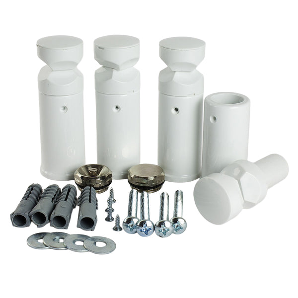 White Flat Heated Dual Fuel Towel Rail 700x600mm