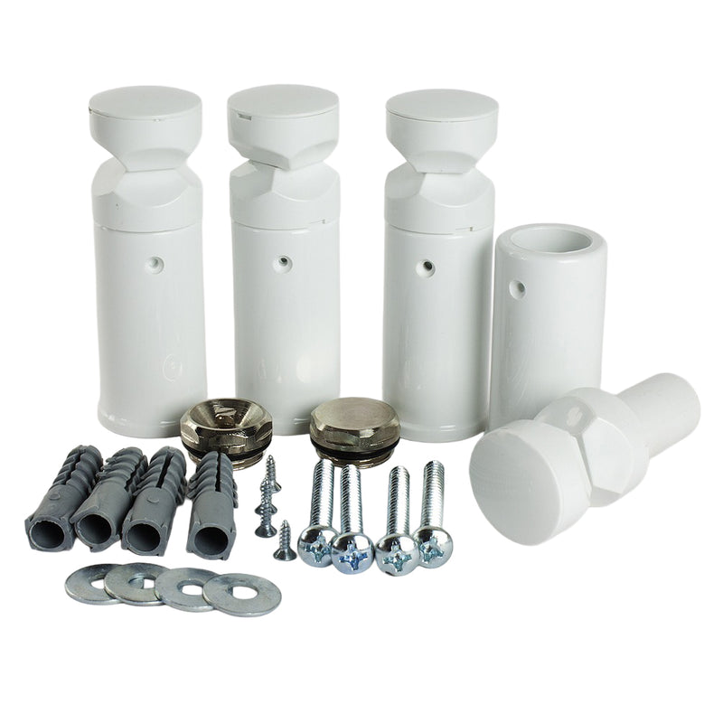 White Flat Heated Dual Fuel Towel Rail 400x1600mm