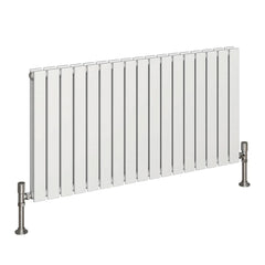 Harley White Horizontal Column Radiators – 600mm Height Single / Double