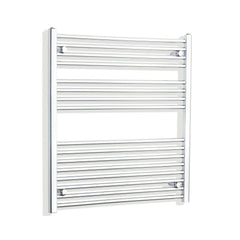 With Straight Valve 1000mm Wide 900mm High Flat Chrome Heated Towel Rail HTR