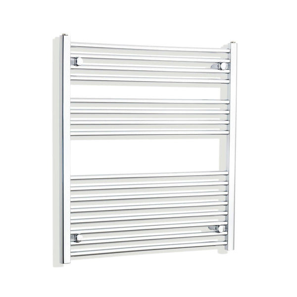 With Straight Valve 1000mm Wide 900mm High Flat Chrome Heated Towel Rail HTR