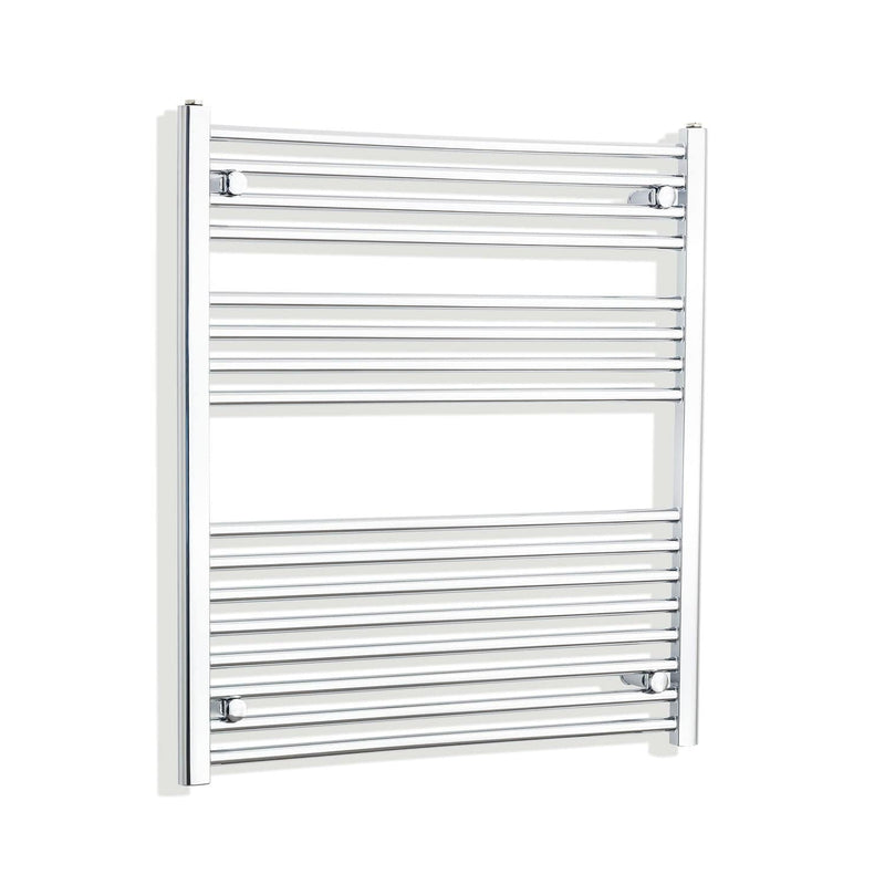 With Straight Valve 1000mm Wide 900mm High Flat Chrome Heated Towel Rail HTR