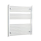 With Straight Valve 1000mm Wide 900mm High Flat Chrome Heated Towel Rail HTR