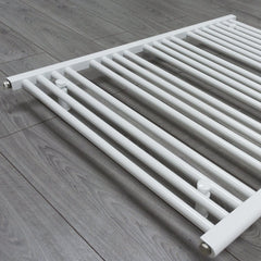 1100mm Wide 800mm High Flat White Heated Towel Rail Radiator