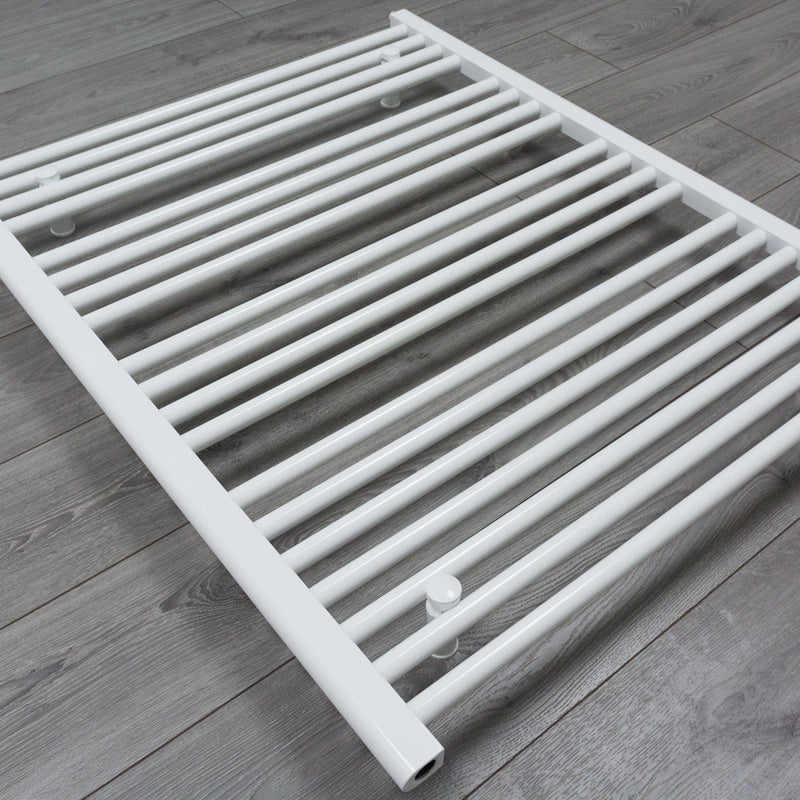 1100mm Wide 800mm High Flat White Heated Towel Rail Radiator