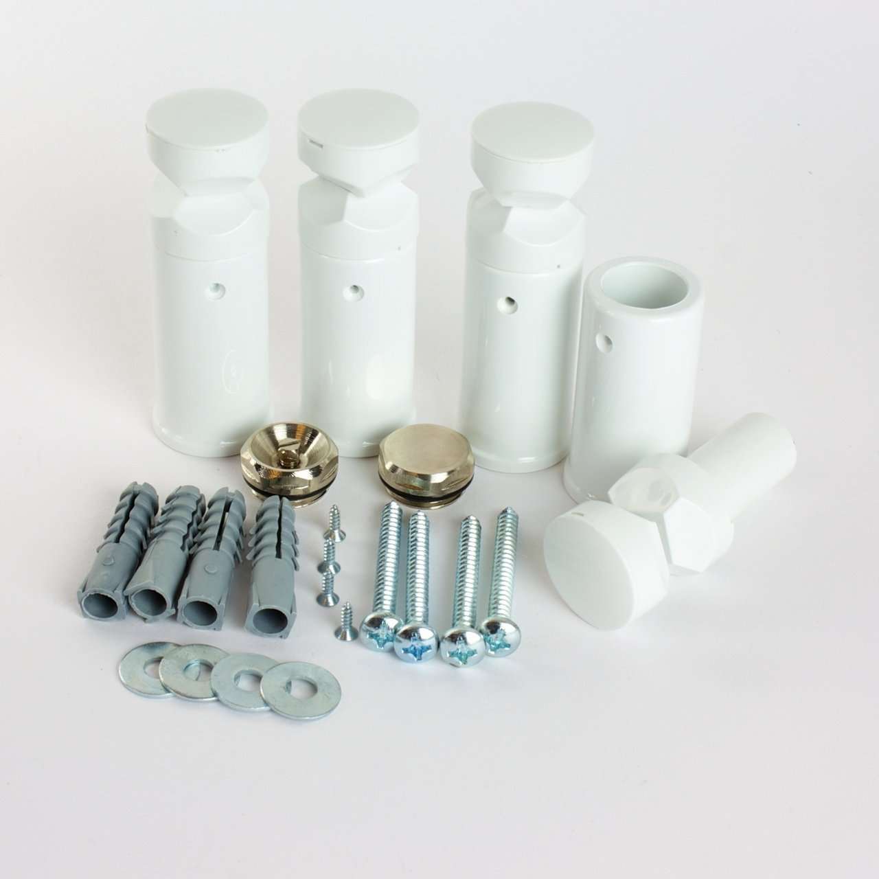 200mm Wide 1200mm High Flat White Heated Towel Rail Radiator