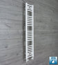 With Straight Valve 200mm Wide 1200mm High Flat White Heated Towel Rail Radiator