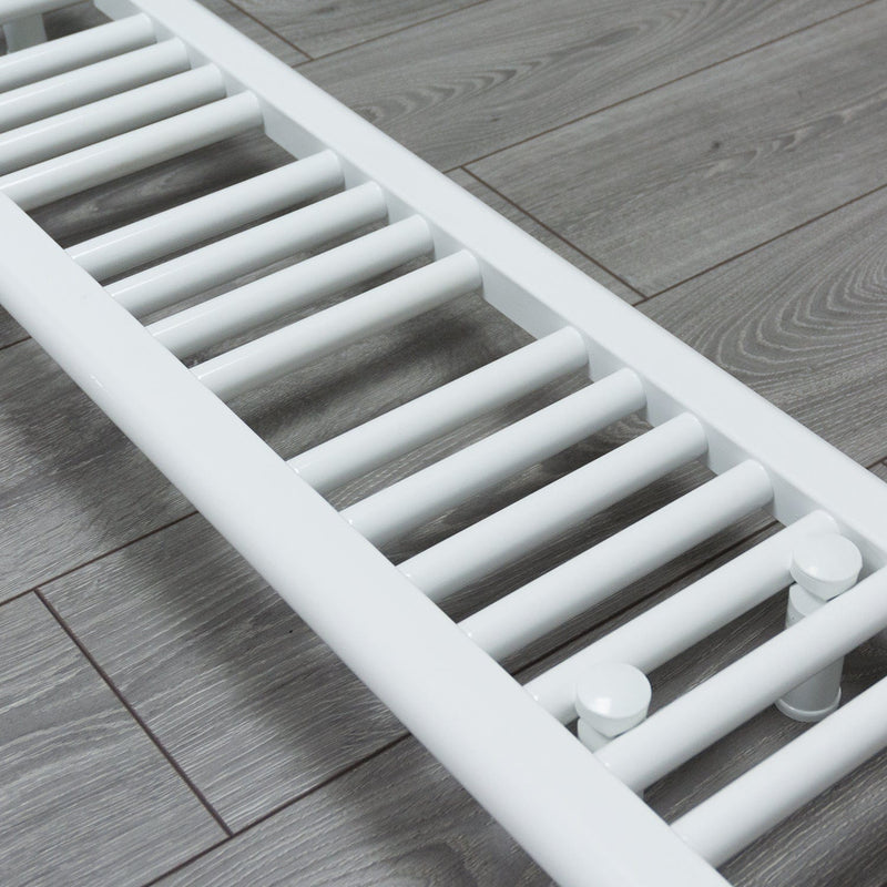 200mm Wide 1200mm High Flat White Heated Towel Rail Radiator