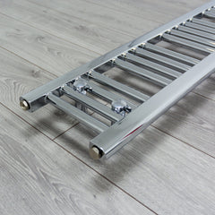 200mm Wide 1400mm High Flat Chrome Heated Towel Rail Radiator