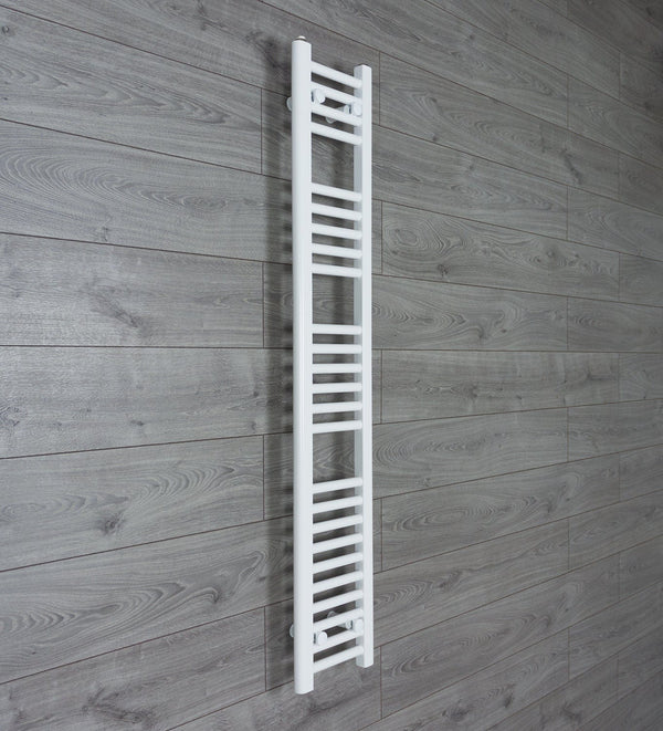 Towel Rail Only 200mm Wide 1400mm High Flat White Heated Towel Rail Radiator