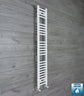 With Angled Valve 200mm Wide 1400mm High Flat White Heated Towel Rail Radiator