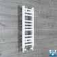 With Straight Valve 200mm Wide 600mm High Straight White Heated Towel Radiator