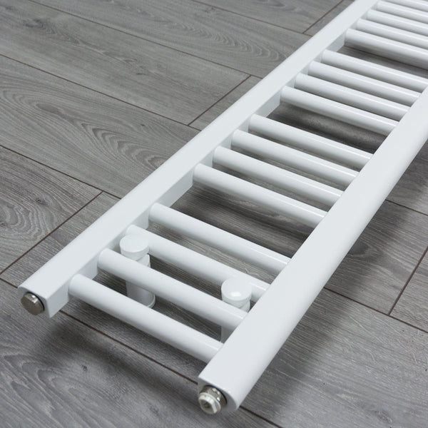 200mm Wide 600mm High Straight White Heated Towel Radiator