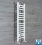 With Angled Valve 200mm Wide 800mm Flat White Heated Towel Rail Radiator HTR