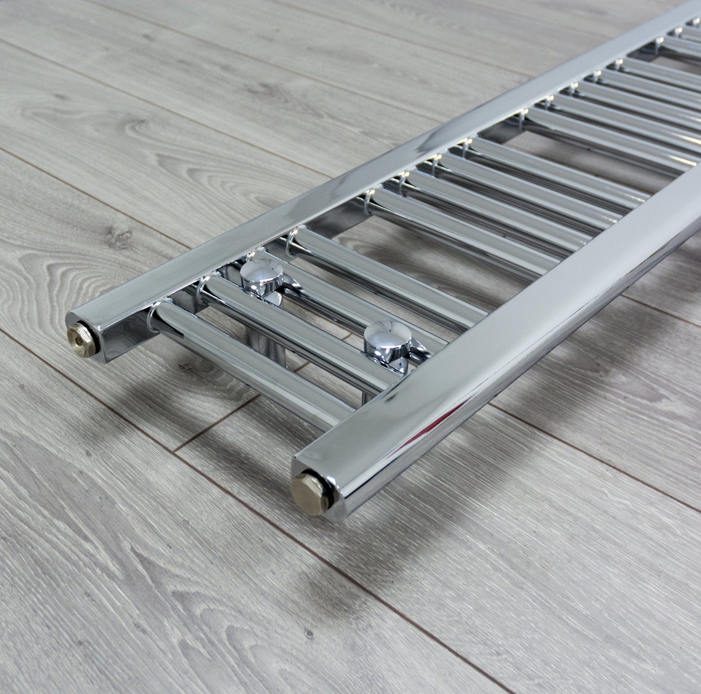 200mm Wide 800mm High Flat Chrome Heated Towel Rail Radiator
