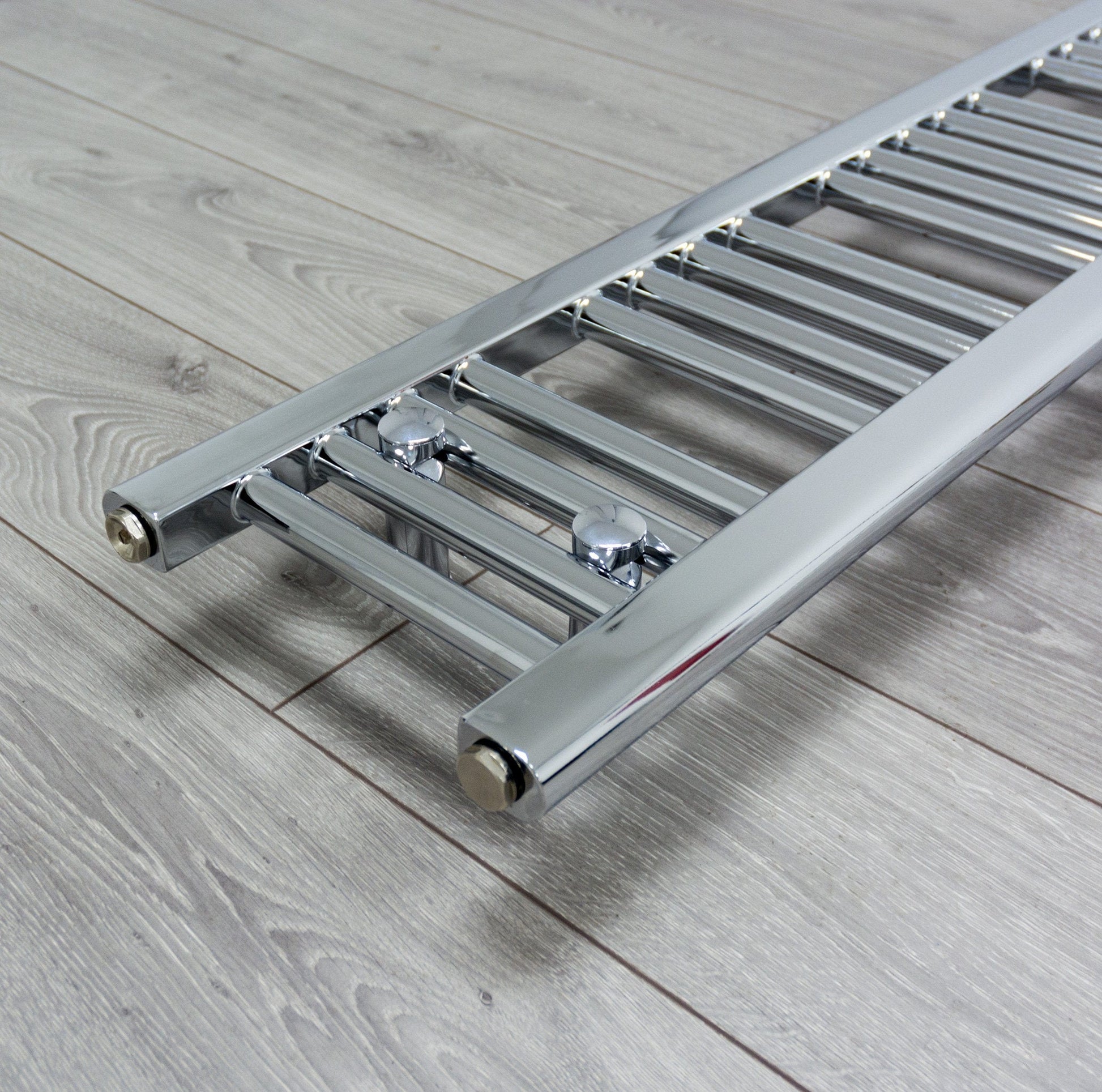 200mm Wide 800mm High Flat Chrome Heated Towel Rail Radiator
