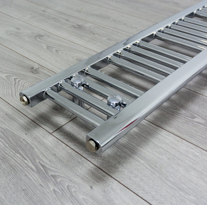 200mm Wide 800mm High Flat Chrome Heated Towel Rail Radiator