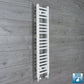 With Straight Valve 250mm Wide 1000mm High Straight White Heated Towel Rail